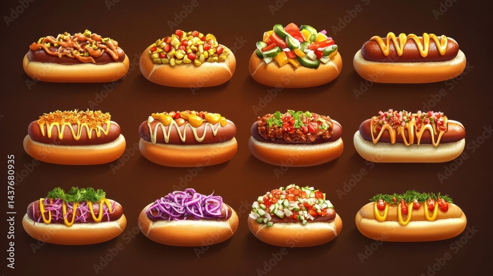 Twelve Delicious Hot Dog Variations: A Culinary Delight Twelve Delicious Hot Dog Variations: A Culinary Delight