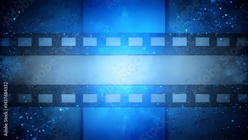 Blue-Gray Monochrome Film Grain Background. Perfect for: Retro designs, moody posters, vintage photography overlays