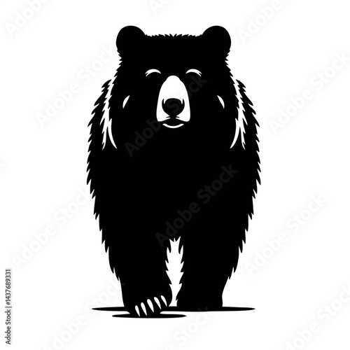 Black bear silhouette.
