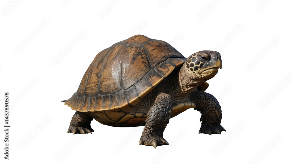 Obraz premium Big turtle isolated on transparent background 