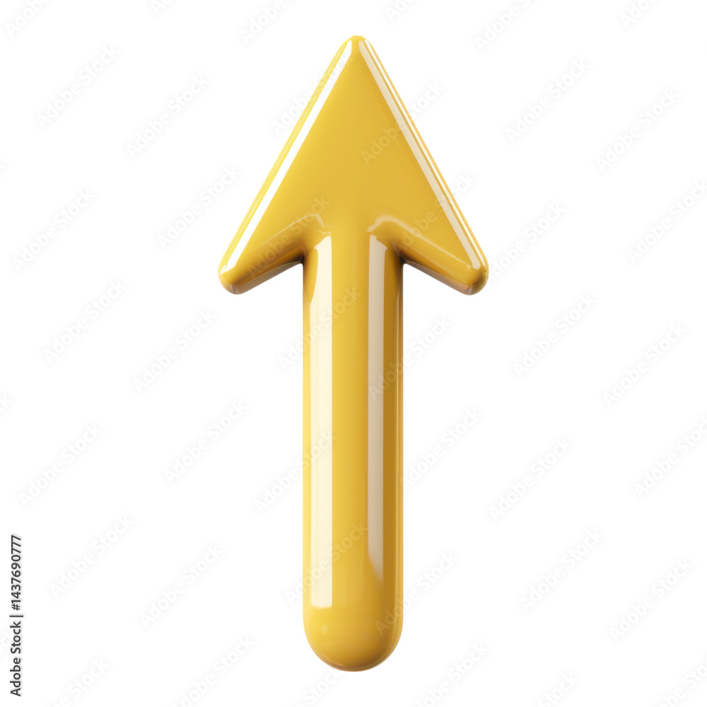 A shiny golden upward-pointing arrow with a 3D effect. A shiny golden upward-pointing arrow with a 3D effect.
