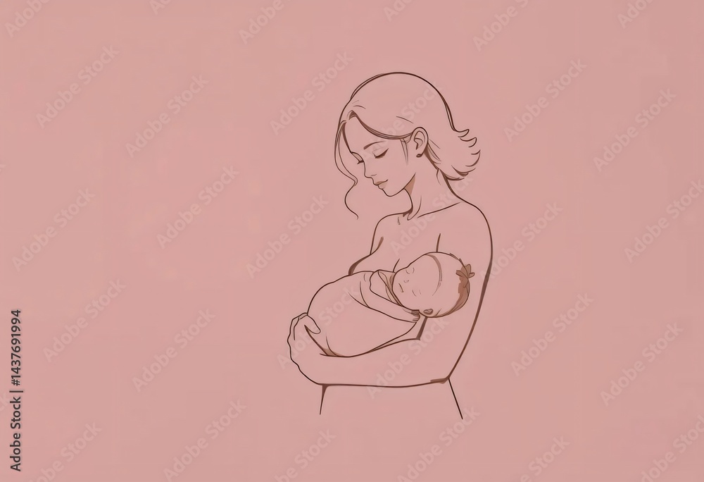 simple minimalist illustration for mother's day simple minimalist illustration for mother's day