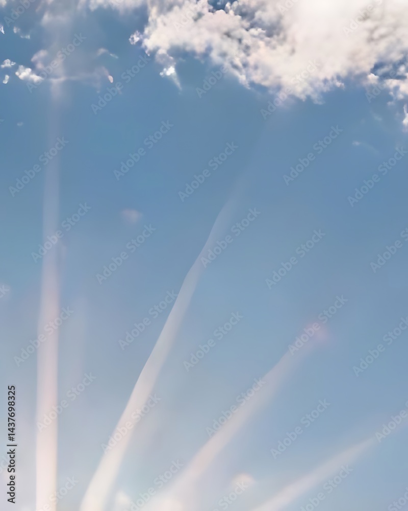 Sunbeams Through Clouds: A Serene Sky Sunbeams Through Clouds: A Serene Sky