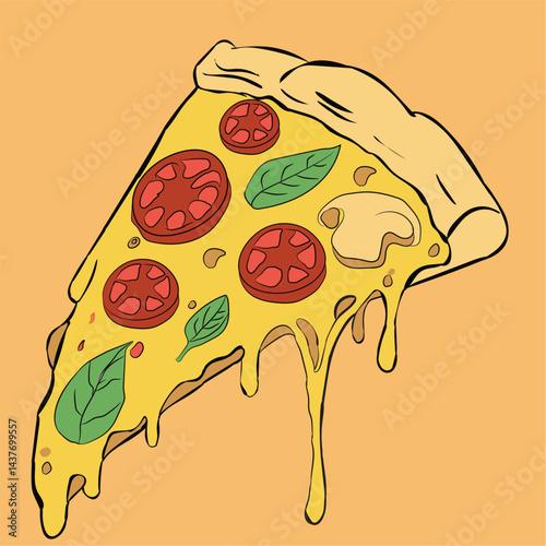 vector illustration of pizza