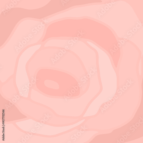 Stylized Peach Rose Illustration