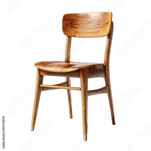 Transference of elemental design wooden chair in minimalist interior contemporary aesthetic perspective