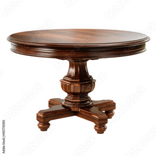 Transference of elements in timeless wooden table design home interior furniture contemporary setting top view