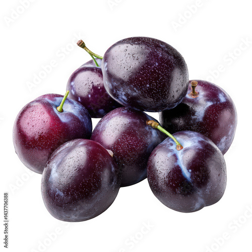 Transference of elemental flavors fresh plums natural market food photography vibrant setting close-up perspective