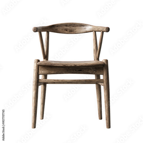 Transference of elemental design wooden chair minimalist space furniture showcase contemporary style front view