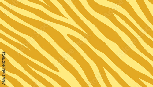 Psychedelic yellow retro zebra or tiger pattern background. animal colored skin background.