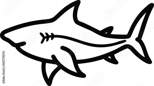 "Dynamic Shark Silhouette Collection Featuring Great White, Hammerhead, and Ocean Wildlife Scenes Vector Illustration"