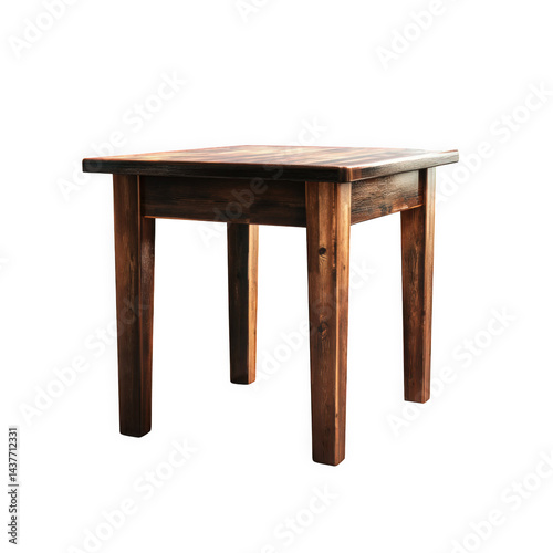 Transference of elements rustic wooden table in cozy home environment inviting atmosphere and minimalist design