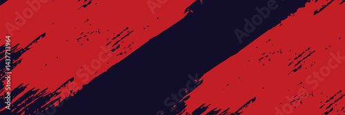 Halftone dots red and blue color pattern gradient grunge texture background. Dot pop art comic sport style vector illustration.
