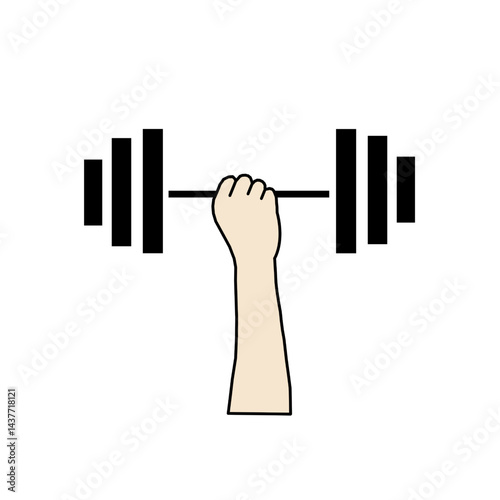 hand weighting spot vector on isolate