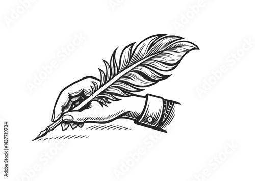 feather and ink