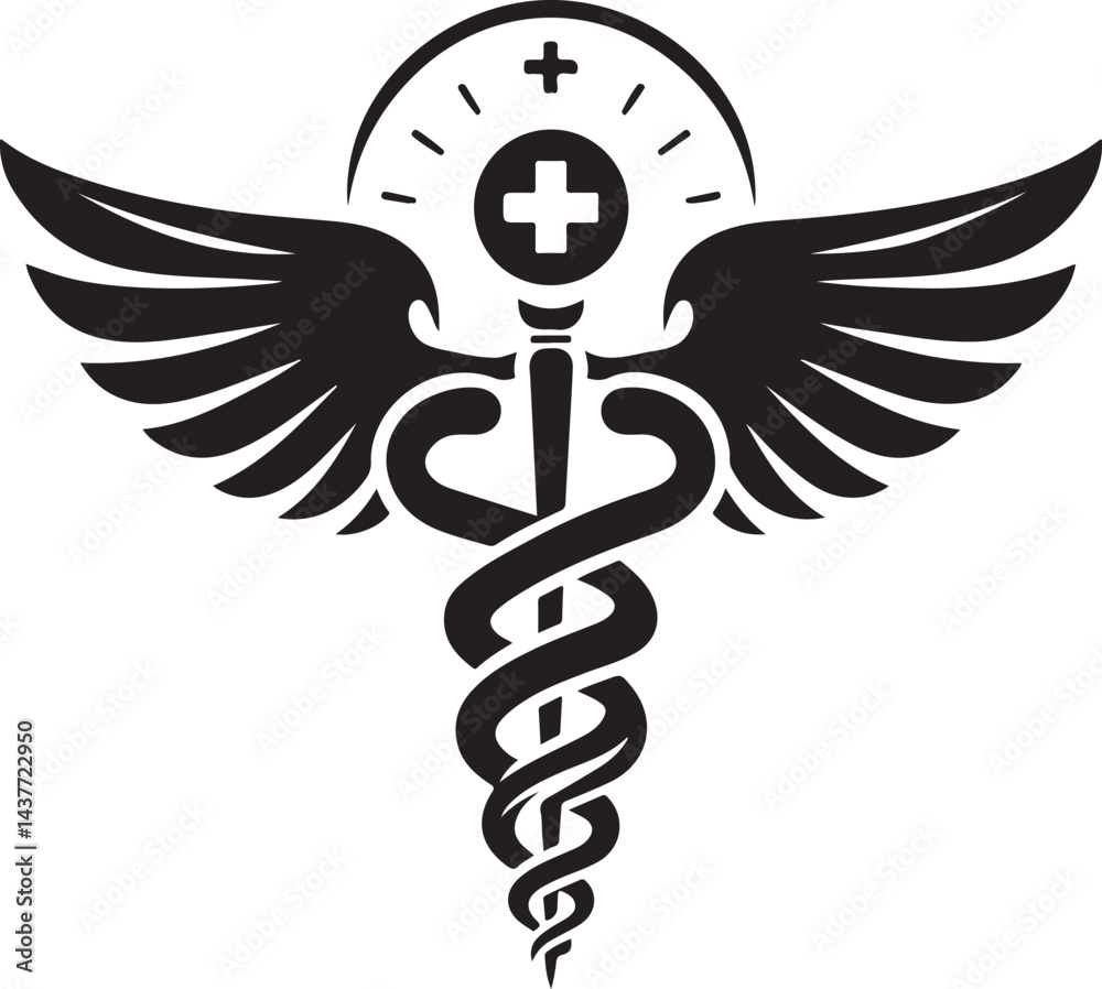 Caduceus Snake Medical Health Logo Symbol Asclepius Wand And Health Related Icon Caduceus Snake Medical Health Logo Symbol Asclepius Wand And Health Related Icon