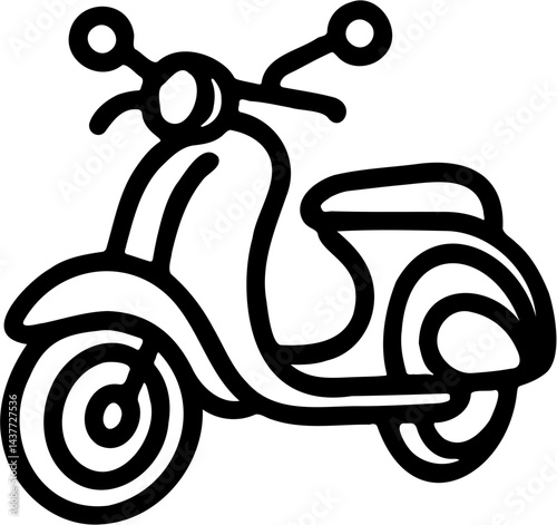 vintage scooter vector illustration