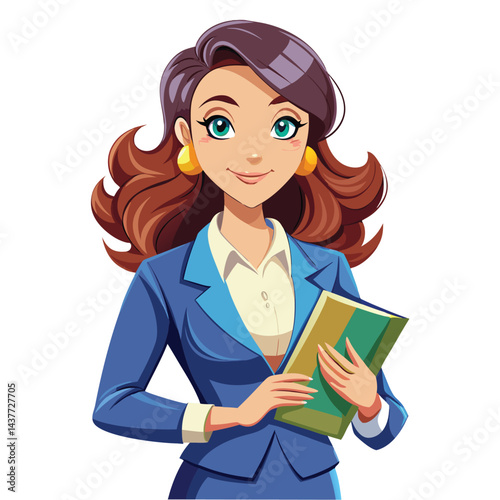 Professional woman holding a book