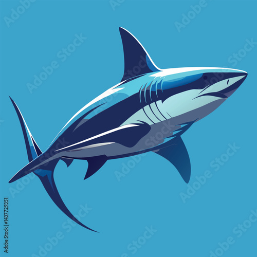 "Dynamic Shark Silhouette Collection Featuring Great White, Hammerhead, and Ocean Wildlife Scenes Vector Illustration"