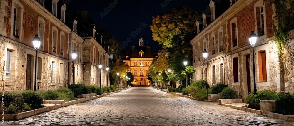 Obraz premium Nightfall in a Stone Town