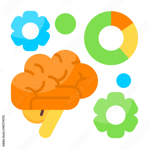 Analytical Brain Icon