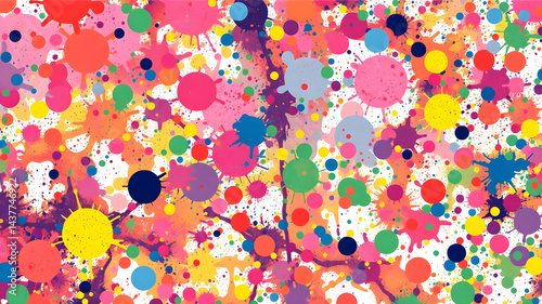  Colorful paint splash. colorful background design. Colorfull stain and splash, splat messy, inkblot splashing