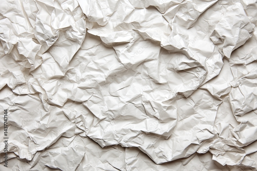 Obraz premium Crinkled white paper texture