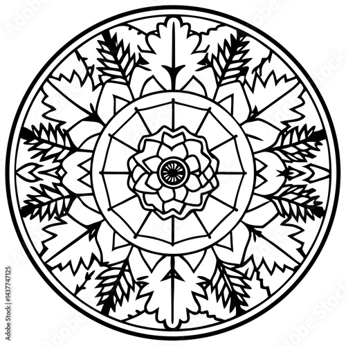 Rainforest mandala pattern