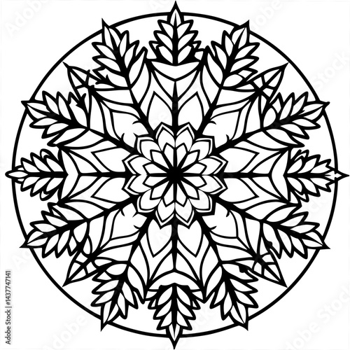 Rainforest mandala pattern