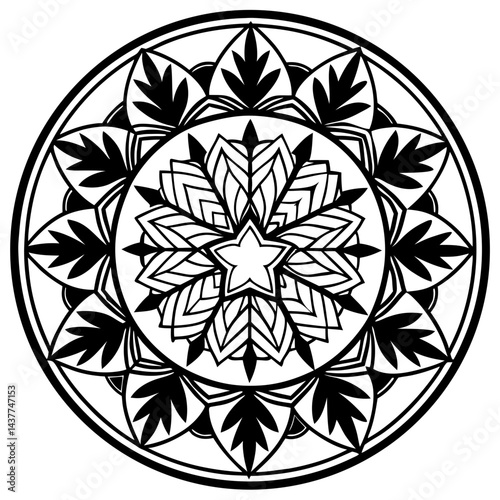 Rainforest mandala pattern