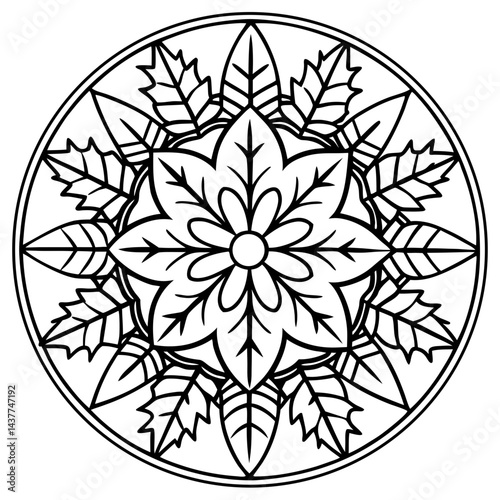 Rainforest mandala pattern