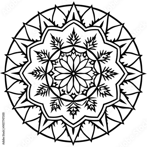 Rainforest mandala pattern