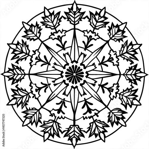 Rainforest mandala pattern