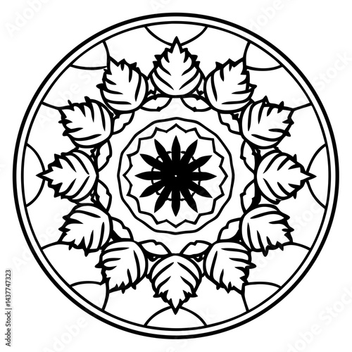 Rainforest mandala pattern