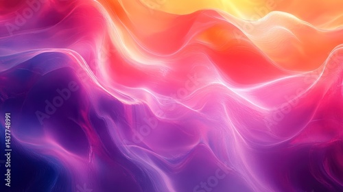 Wallpaper Mural Abstract colorful waves, digital art background Torontodigital.ca