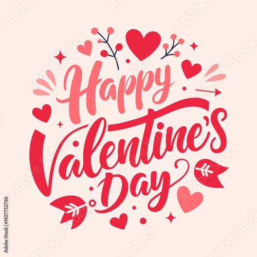 Happy valentines day typography quotes t shirt design romantic lettering of love