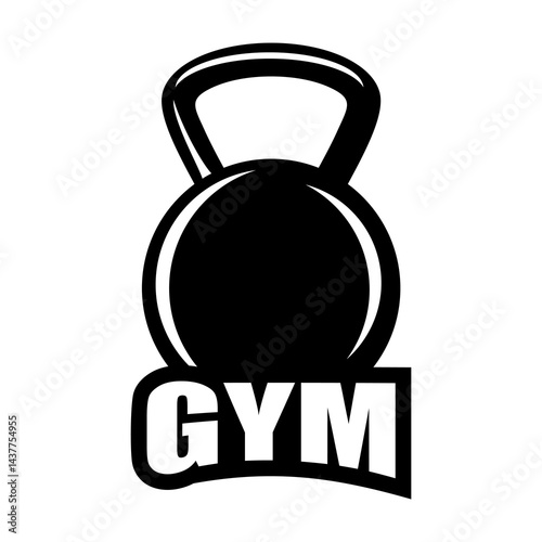 Kettlebell silhouette vector icon,minimalist and modern concept,isolated on white background,logo ideas,gym symbol