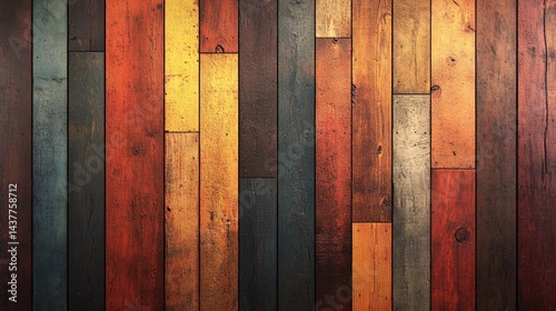 colorful wooden floor pattern with warm tones and texture
