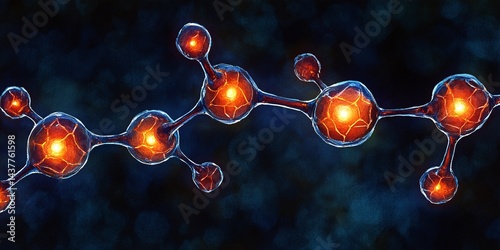 advanced molecular structure illustration for scientific research and education