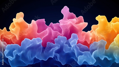 vibrant abstract color cloud illustration for digital art and creative design