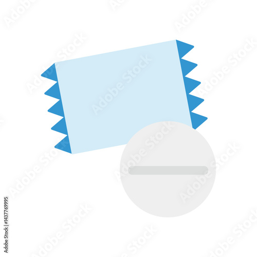 シンプルな塩分補給タブレットのベクターイラスト - Simple Salt Supplement Tablet Vector Illustration