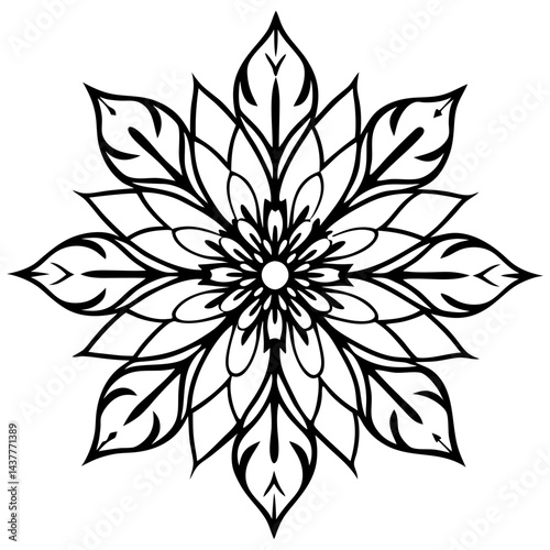 Spiritual mandala of feathers