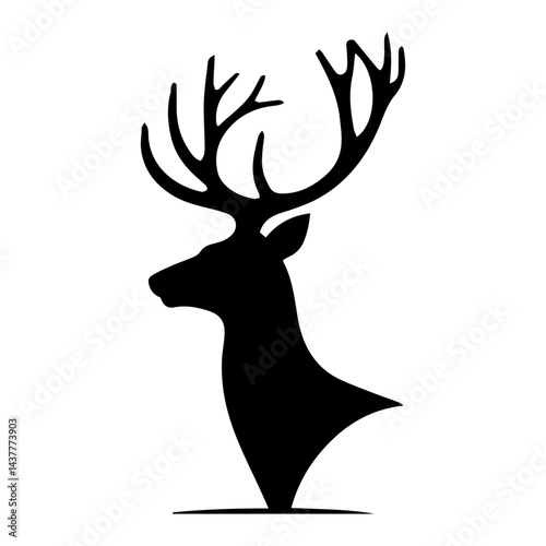 deer silhouette vector illustration