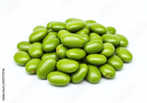 Wallpaper Mural Pile of fresh green edamame beans isolated on white background Torontodigital.ca