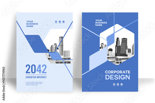 City Background Business Book Cover Design Template