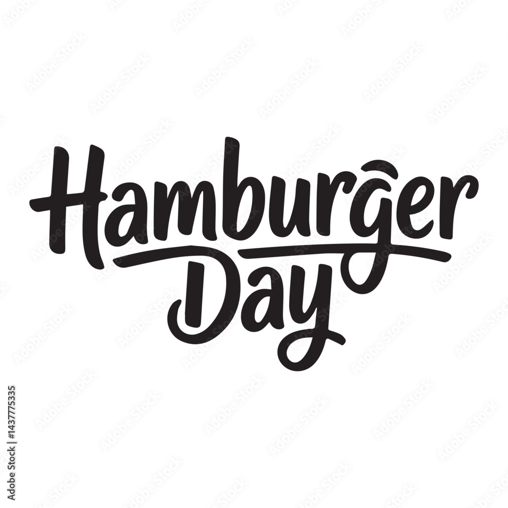 Fototapeta premium A Typography Text design with the text Hamburger Day.