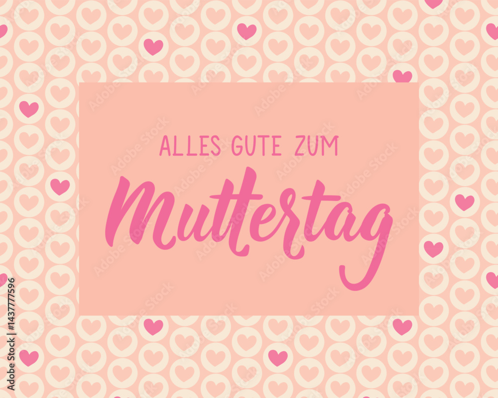 Translation from German: Happy Mother's Day. Perfect design for greeting cards, posters and social media. German Lettering. Translation from German: Happy Mother's Day. Perfect design for greeting cards, posters and social media. German Lettering.