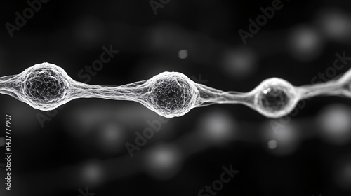 artistic black and white neural network illustration for scientific research or technology design