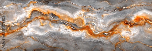 stunning marble texture with gray, white, and copper veins for interior design and art projects