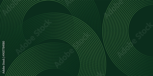 Dark green abstract background with diagonal rounded lines. Geometric stripe line art design. Simple geometric pattern. Modern graphic element. vector eps10